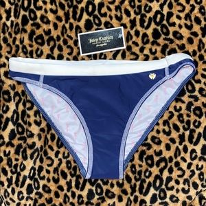 Juicy Couture Small Bikini Bottom Navy White Surf